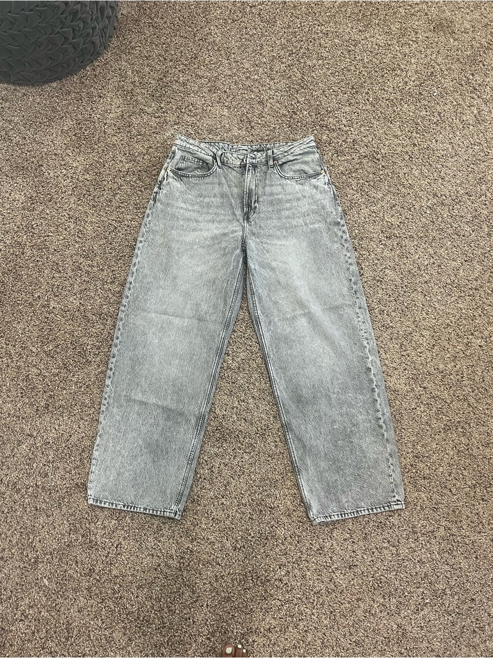 H&M Light Washed Grey Boyfriend Jeans